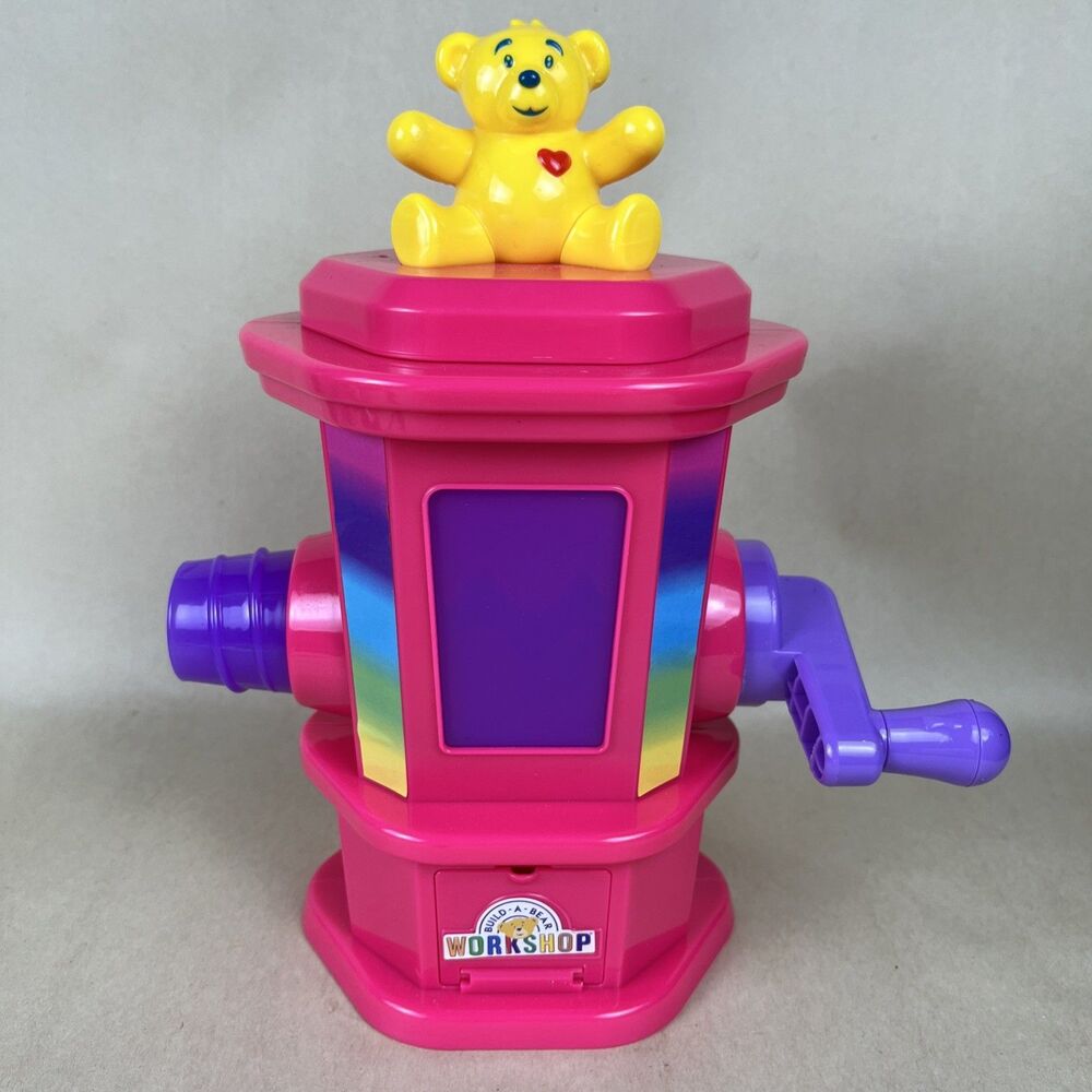 Build-A-Bear Workshop Stuffing‎ Station Machine Crank Purple Pink Yellow Rainbow